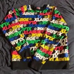 XLARGE マルチカラー ロゴトレーナー