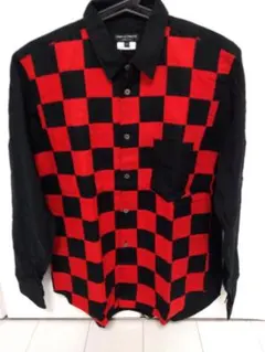 コムデギャルソンオムプリュス PLUS 長袖シャツ Sサイズ チェッカー 市松