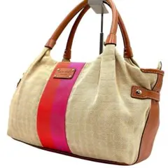 katespade ケイトスペード ベージュ トートバッグ ストライプ ロゴ
