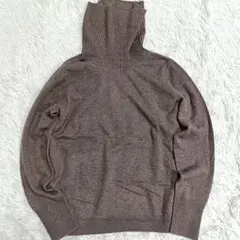 極美品♪XL ユニクロ UNIQLO タートルネックセーター ゆったりネック