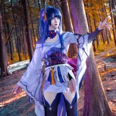 雷電将軍 コスプレ 原神 衣装 靴 ウィッグ 三分妄想 フルセット - メルカリ