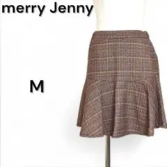 merry Jenny　メリージェニー　ミニスカート　チェック　ブラウン　Mのサムネイル