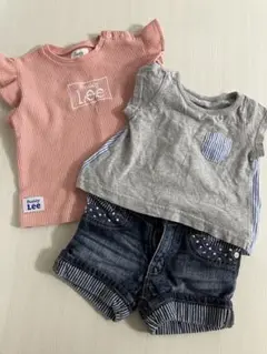 Buddy Lee Tシャツ90とTシャツ80、ショートパンツ80のセット
