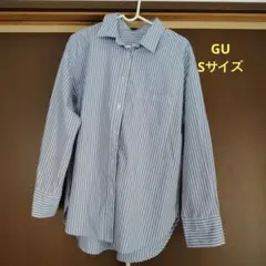 ストライプ柄 長袖シャツ ブルーのサムネイル