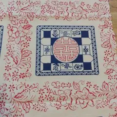 レトロチャイナ①　プリント生地 約100cm x 44cm