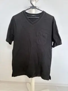COMME CA ISM ブラック Vネック Tシャツ L