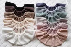 ふわふわポコポコダブルガーゼ　360度フリルスタイ　シンプル｜普段使い・写真撮影