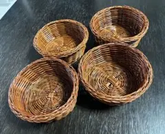 ミニバスケット かご 4個セット 小物入れ
