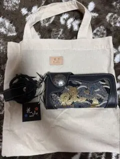 花山 KAZAN 長財布 W-9AK 龍 金襴織物 花山 KAZAN 長財布 W-9AK 龍 金襴織物 - メルカリ