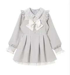 DearMyLove♥夢展望♥レース重ねパールリボンお嬢様ワンピース♥ミニ丈