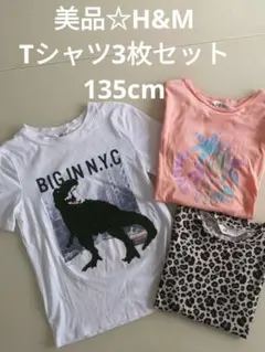 美品☆H&M☆Tシャツ3枚セット☆135cmのサムネイル