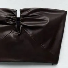 【即購入◎】ZARA チューブトップ ベアトップ フェイクレザー ビスチェ 新品