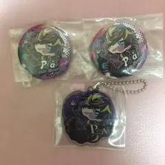 四十物十四 缶バッジ アクリルキーホルダー セット