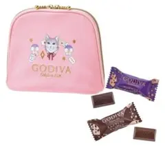GODIVA 猫イラスト ポーチ チョコレート8粒入り