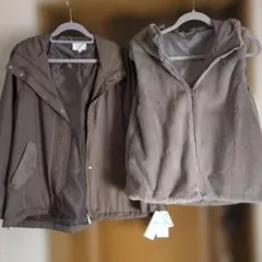 新品札付き！globe　ファーベスト付きジャケット　Ｌサイズ