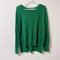 ZARA グリーン 長袖ニット M