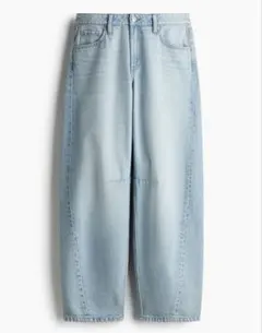 未使用タグ付き★ライトデニムブルー36バレルレギュラーデニムhm