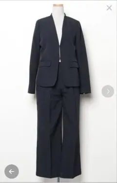 ネイビー　パンツスーツ2点セット