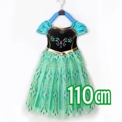 アナ雪 アナ ドレス 110cm 子供用 コスプレ ハロウィン 発表会 衣装　青