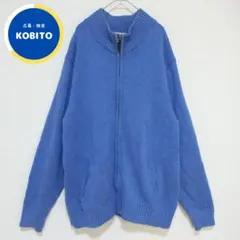 エルエルビーン ニット フルジップ ブルー Lサイズ