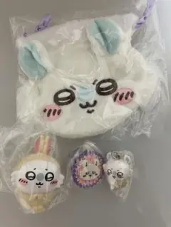 ちいかわ　おかお巾着2 ソフビフィギュア4 おやつチャーム モモンガセット