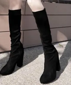 GRL グレイル スエードロングブーツ