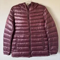 古着 ユニクロ ウルトラライトダウンパーカ レディースM ボルドー ワイン 袋無