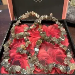 天然石ブレスレット　まとめ売り　　　　　　　　ミックスムーンストーン　4本