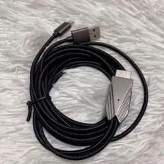 HDMI 変換ケーブル Lightning USB端子 ケーブル 黒