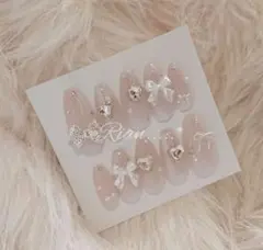 ワンホン y2k 量産型 韓国 フレンチガーリー バレリーナ ネイルチップ