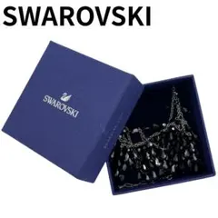 SWAROVSKI ネックレス クリスタル ブラック シルバー 箱付き