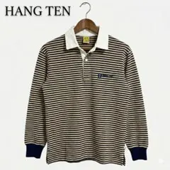 HANG TEN ハンテン 長袖ポロシャツ ボーダー レトロ メンズ レディースのサムネイル