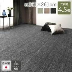 新品未使用 ラウム ブラック カーペット 江戸間 4.5畳 ペット ラグ