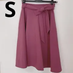 MEW'S REFINED CLOTHES フレアスカート　リボン付き　S