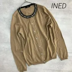 イネド INED ビジュー　ウール　カーディガン　華やか　上品　M パーティのサムネイル
