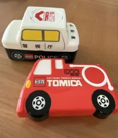 トミカ 弁当箱 パトカー 消防車 2個セットのサムネイル