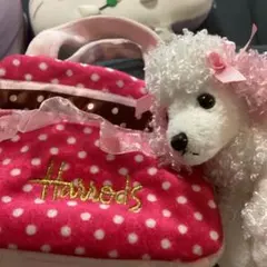 Harrods ドット柄 ミニバッグ プードルぬいぐるみセットのサムネイル
