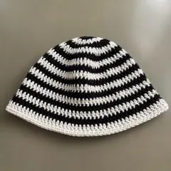 クラッシャーハット　バケットハット　クロシェハット　コットン