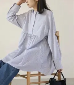 スローブイエナ　チュニックブラウス ストライプのサムネイル