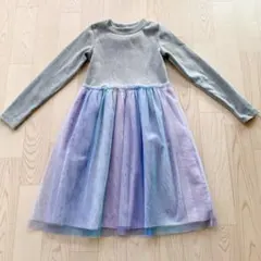 チュール付きワンピース　130cm