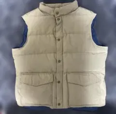 80s Woolrich USA製 ダウンベスト XL ベージュ クリーニング済