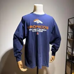 m*w様 希少 NFL 10s ブロンコス 地区優勝記念 ロンT XL 紺 春のサムネイル