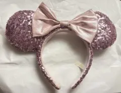 ディズニー カチューシャ ピンク スパンコール