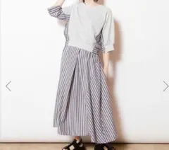 (お値下げ！)２０２５年発売品！オズモーシスストライプ切替ワンピース