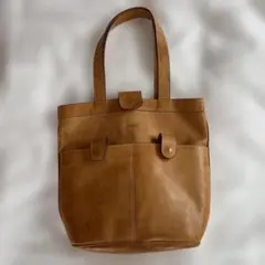 BREE ヌメ革 トートバッグ レザー キャメル