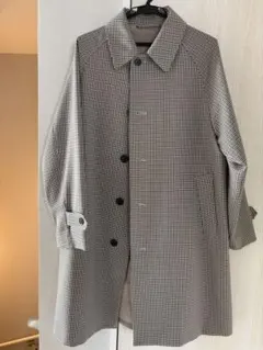 【美品】GU ステンカラーコート チェスターコート チェック柄