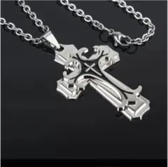 十字架　クロム　ネックレス　かっこいい