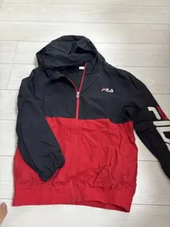 FILA フード付きジャケット XL (14/16) 黒/赤