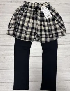 アプレレクール　白黒チェック柄　スカッツ　120サイズ