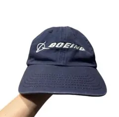 BOEING ロゴ 刺繍 キャップ ネイビー